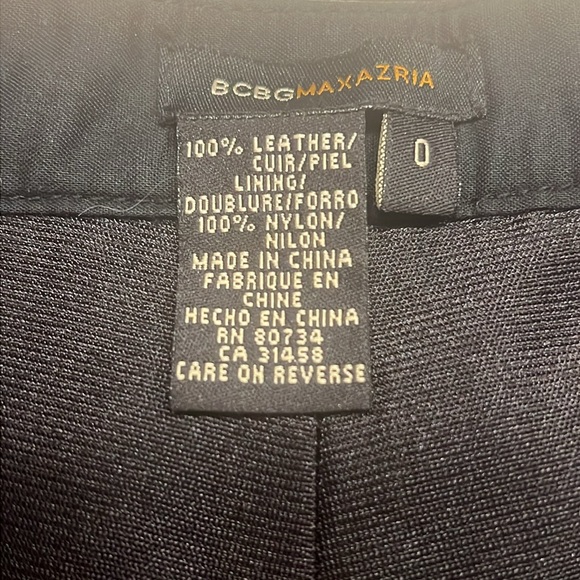 BCBG MAX AZRIA Bon Chic Bon Genre Leather Pants - Picture 8 of 14